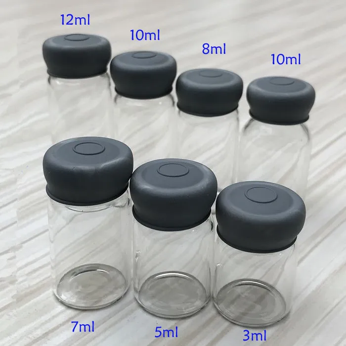 mini glass bottle rubber cover caps, 3ml,5ml,7ml,8ml,10ml,12ml glass