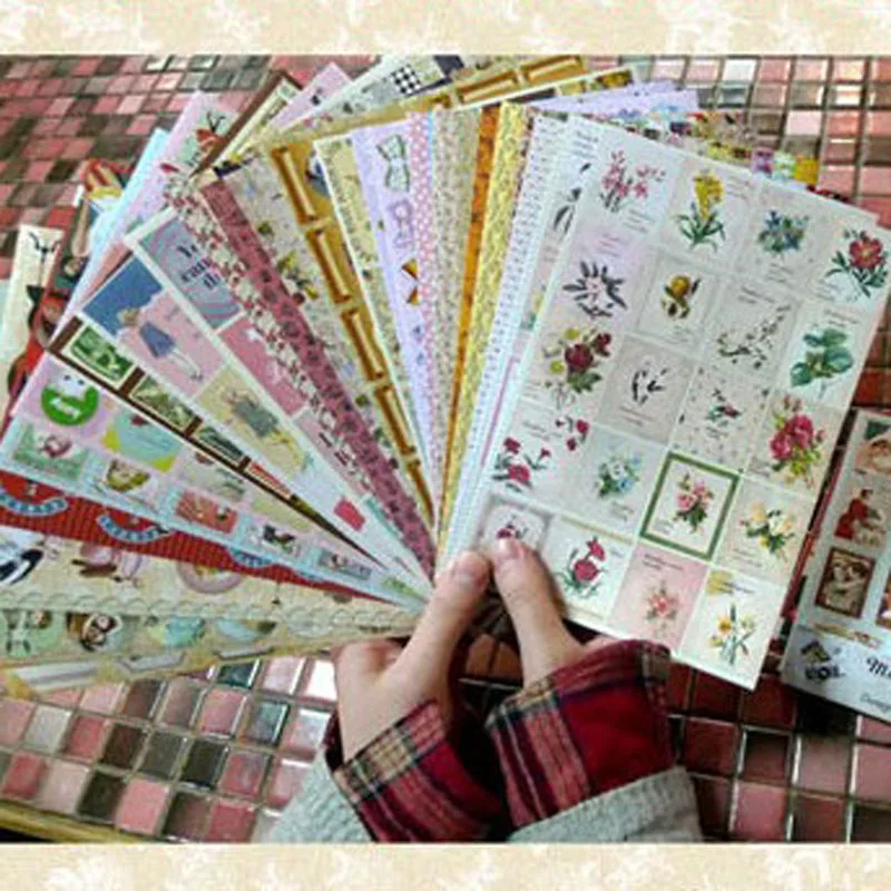 

24sheets Retro Style Creative Design Seal Stickers For DIY Diary Notebook Album Scrapbooking Decoration