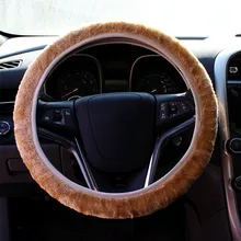 DIY чехлы на руль/очень мягкая оплетка на руль, теплый мягкий плюшевый чехол, аксессуары для салона автомобиля, Новинка