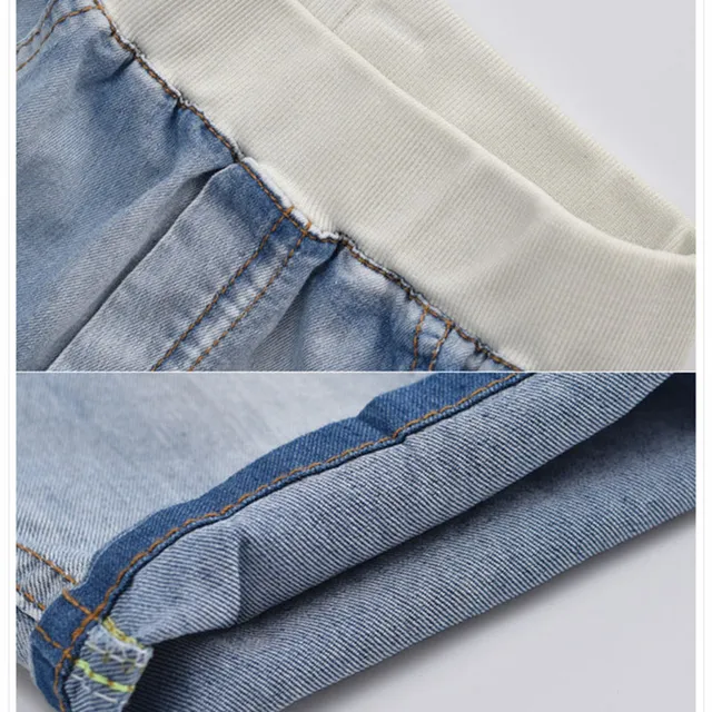 2019 hot summer design light blue star print kid short pants boys shorts elegant jeans denim shorts for teen children 3-13 years 5