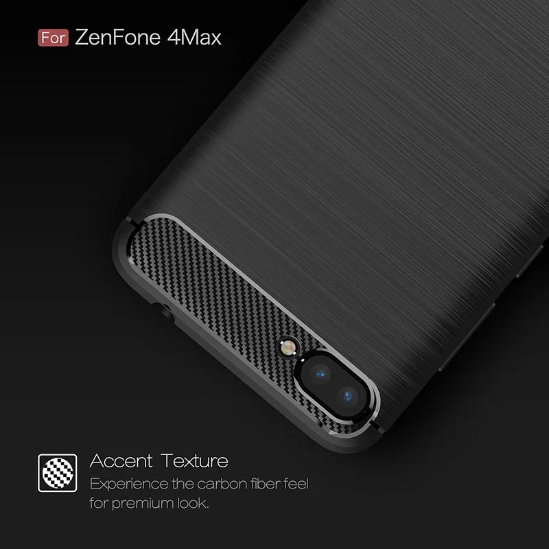 carbon fiber brushed silicone case asus zenfone 4 max (3)