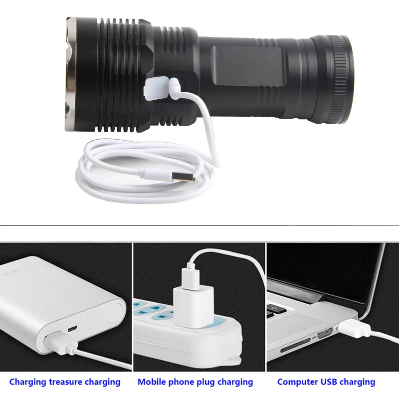  Flashlight Cree xhp70 xhp50 flash light USE 18650 battery Rechargeable Hunting Camping Self Defense - 32950331215