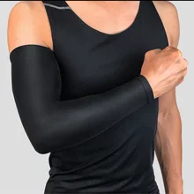 1 шт. дышащая быстросохнущая Защита от ультрафиолетовых лучей рукава для бега баскетбольные налокотники для фитнеса рукавицы для велоспорта