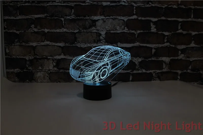 Seven Colors And Changeable 3D DIY Night Beetle Car As a Gift For Child Table or Bed Lamp with Touch Control Holiday Gifts | Освещение