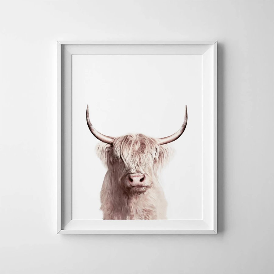 Animal-Buffalo-Poster-Canvas-Painting-Wall-Art-Decor-Bison-Art-Canvas-Print-Modern-Animals-Wall-Picture