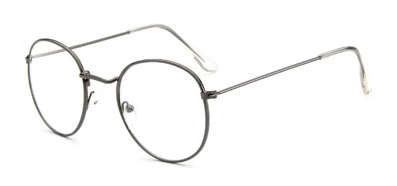 Винтажные овальные оправы для очков, очки для близорукости, ретро светильник, очки для мужчин и женщин - Цвет оправы: Gunmetal