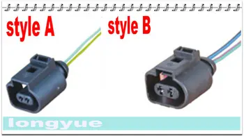 

longyue 20pcs universal 2-pin repair connector plug pigtail case for VW AUDI 1J0 973 702 or 1J0 973 722 12"