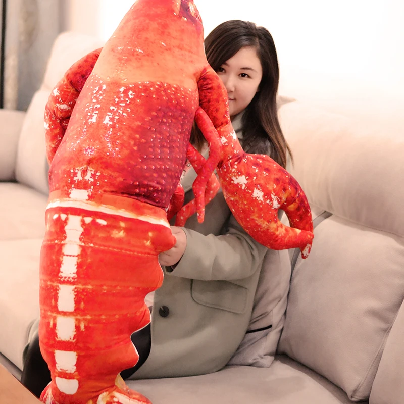 Большой прекрасный Плюшевые игрушки Омар Новый Моделирование red lobster кукла подарок около 115 см