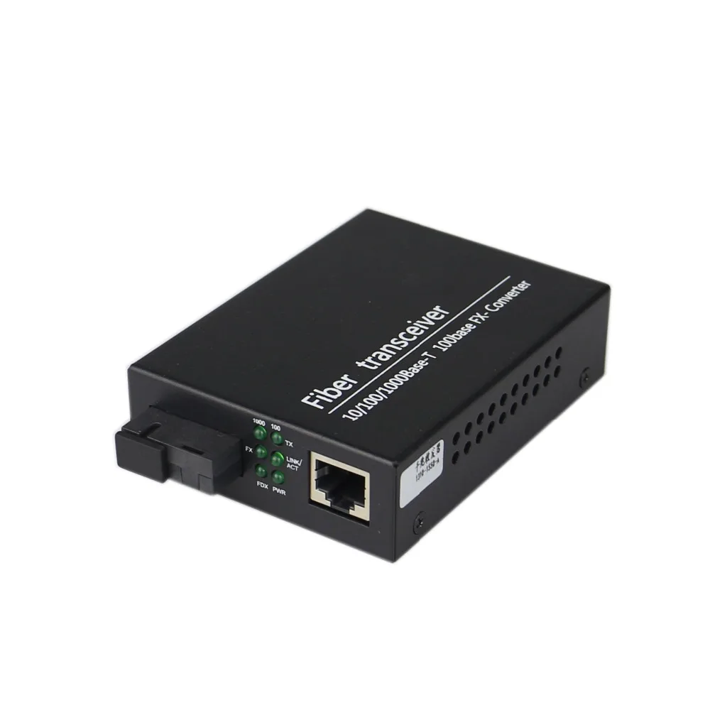Fiber Optical Communication Equipment 10/100/1000M Media Converter Fast Ethernet fiber optic transceivers 1000Mbps SC port 25KM