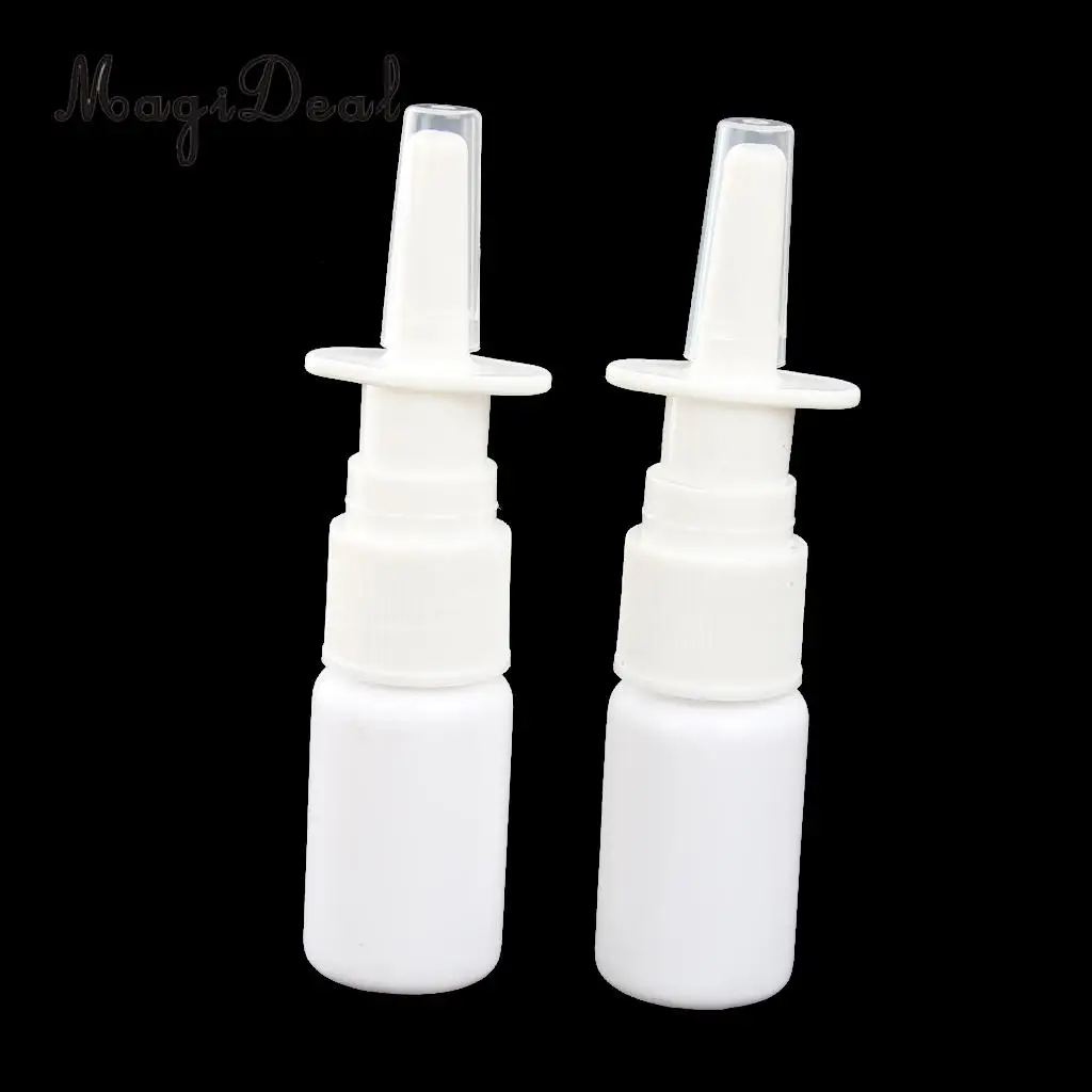 MagiDeal Empty Plastic Nasal Fine Mist Spray Bottle Pump Sprayer with Cap-White  Cosmetic Nose Spray Bottle