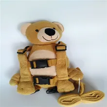 Бежевый медведь приятель животных вожжи Голдбаг жгута проводов в плюшевая игрушка-рюкзак детские ходунки