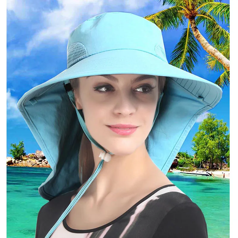 

Girl Lady Sunshade Fishing Hat Outdoor 99.9% UV Block Sun Protection Waterproof Fisherman Cap Beach Camping Travel Swimming hats