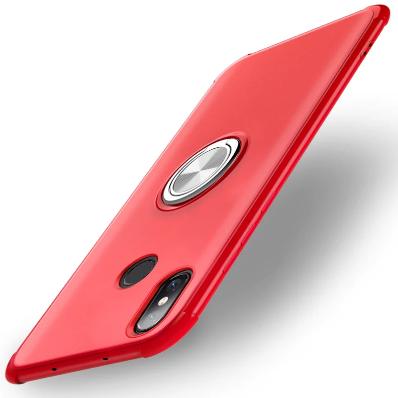 Модный мягкий ТПУ чехол OUDINI для xiaomi 8se 8 lite max 3 mi 6x a2 6 с кольцом для пальца для mi 6X A2 противоударный чехол для телефона - Цвет: red