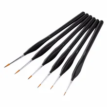 6 шт. 18-19(см) черный треугольный стержень нейлоновый крючок для волос линия и ручная роспись цифровой ход фломастеры кисть для рисования маслом