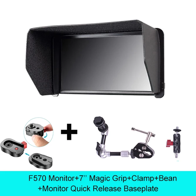 Feelworld F570 5," 4 K HDMI ips Full HD 1920x1080 DSLR камера полевой монитор для DJI Ronin S Zhiyun Crane 2 sony Nikon Canon - Цвет: F570ALL