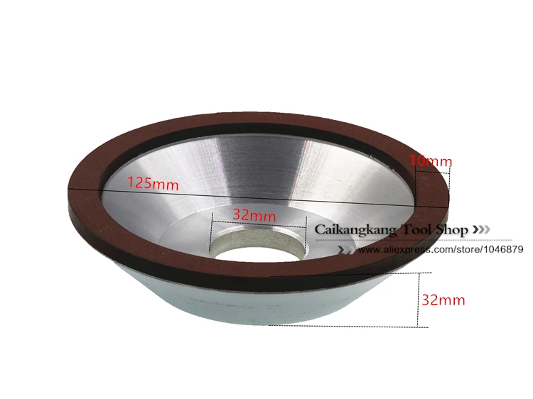 75% BW 125*32*32*10*3 алмазные шлифовальные круги для стаканчиков, шлифовальные круги для вольфрамовой стали, Фрезерный инструмент, точилка, шлифовальный станок