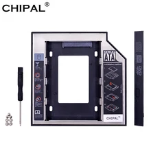 CHIPAL Универсальный SATA 3,0 2nd HDD Caddy 12,7 мм для 2," 2 ТБ чехол для SSD, HDD корпус+ светодиодный индикатор для ноутбука CD-ROM DVD-ROM ODD