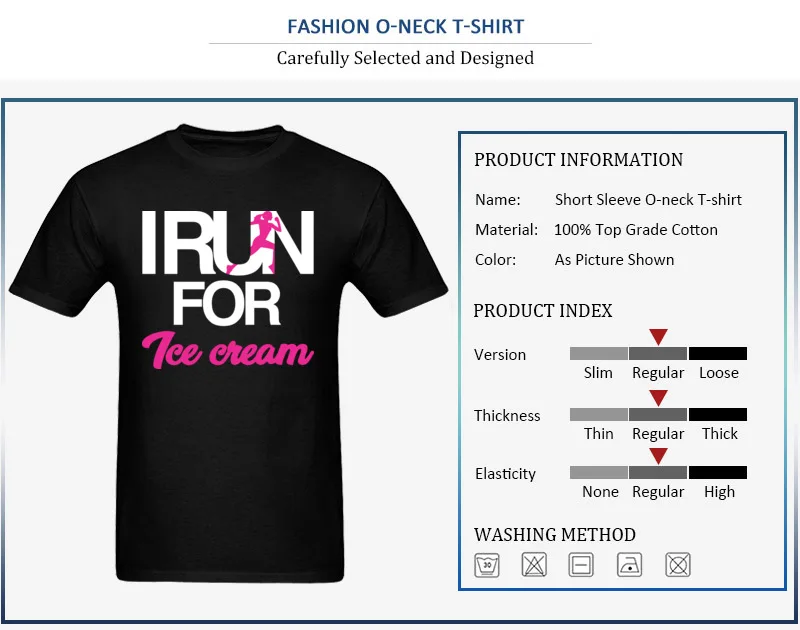 I Run for Ice Cream Shirt - Fitness Tee Running Shirt Gym_detail_black