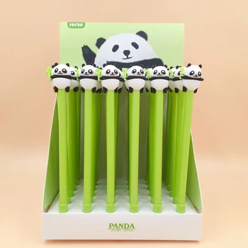 

36Pcs/lot Kawaii Panda Animal Gel Pen Cute Stationery 0.5mm Black Ink Pen Kids Gift Promation School Office Supplies