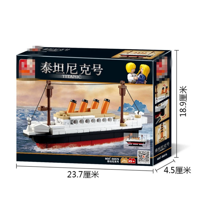 2019 креативный 194 шт корабль Титаник модель совместима с Legoings строительные блоки