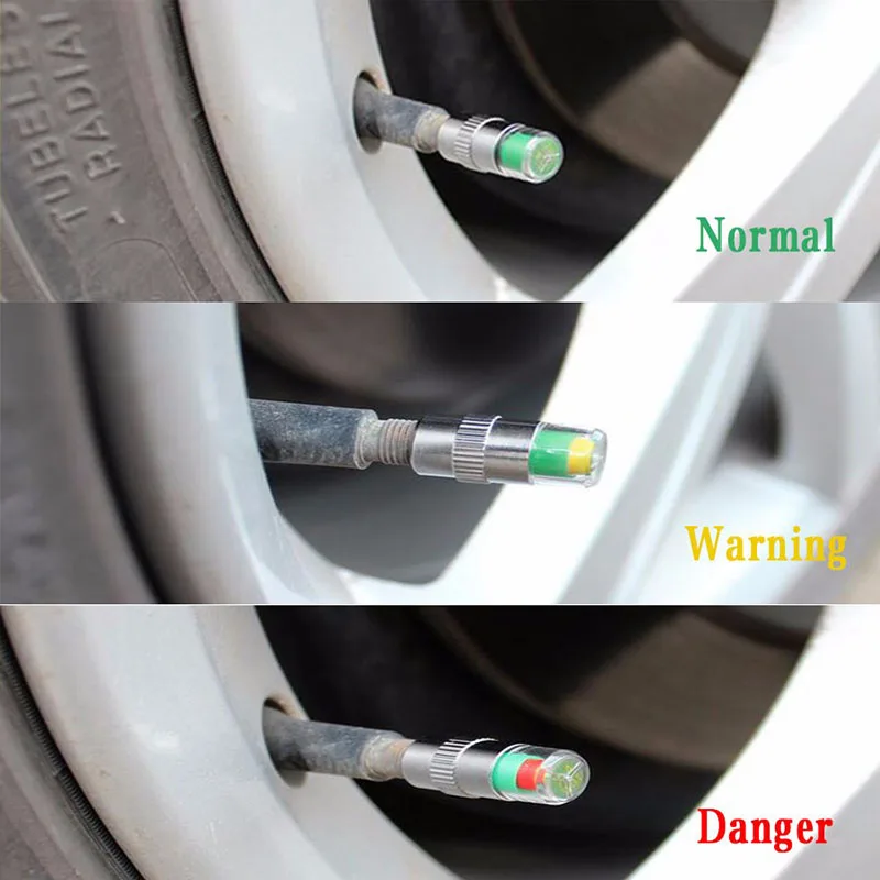 4 шт./лот 2.2bar 32PSI воздушный Предупреждение ющий сигнал давления клапана автошины автомобильный воздушный клапан давления стволовых датчик крышек Индикатор оповещения