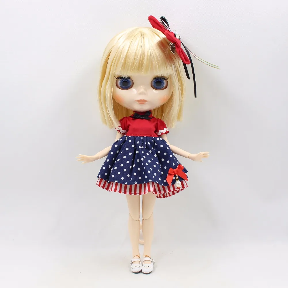 Ледяная кукла DBS Blyth 1/6 bjd блонд белый короткий волос шарнир тела белая кожа