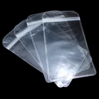 100Pcs/Lot Ziplock Plastic Clear Jewelry Storage Bag with Hang Hole Ziplock Closure Electronic Accessories Package Bag 24 Sizes 1