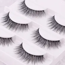 3 пар/компл. ручной работы из натурального меха норки, накладные ресницы 3D газа норковые ресницы толстый поддельные искусственные ресницы для макияжа, инструменты для наращивания