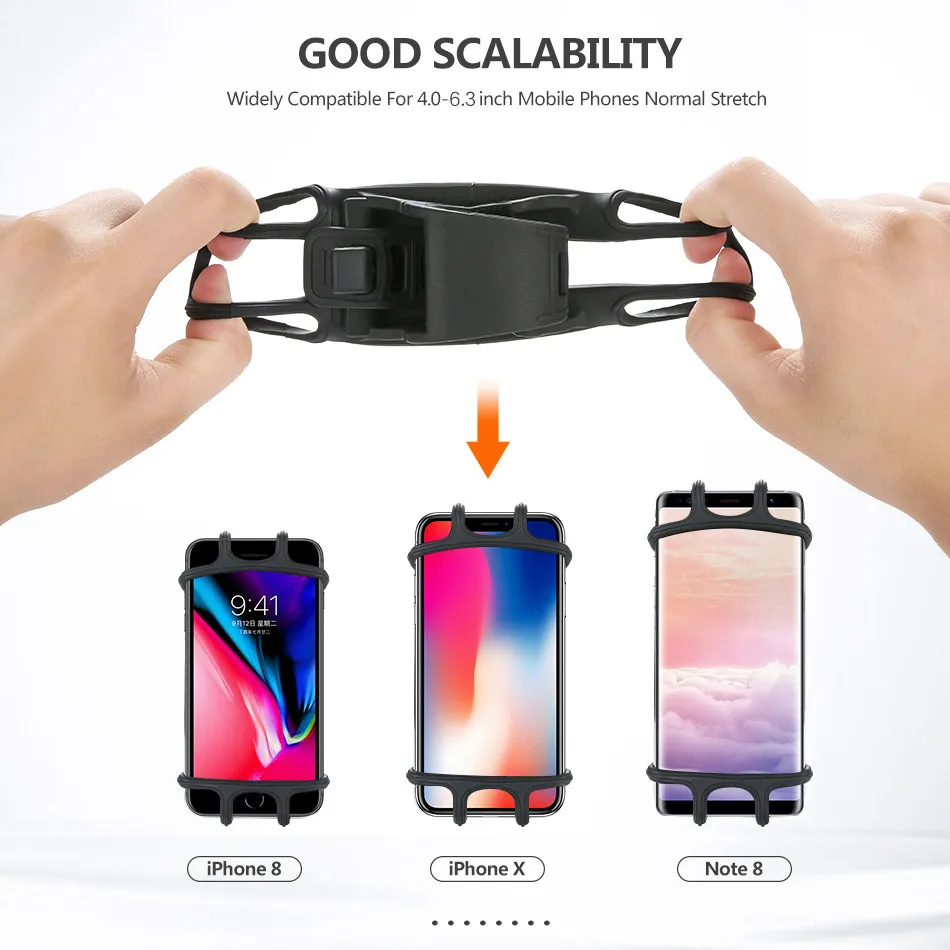 Держатель для руля велосипеда силиконовый iPhone Samsung Xiaomi Huawei GPS|Подставка