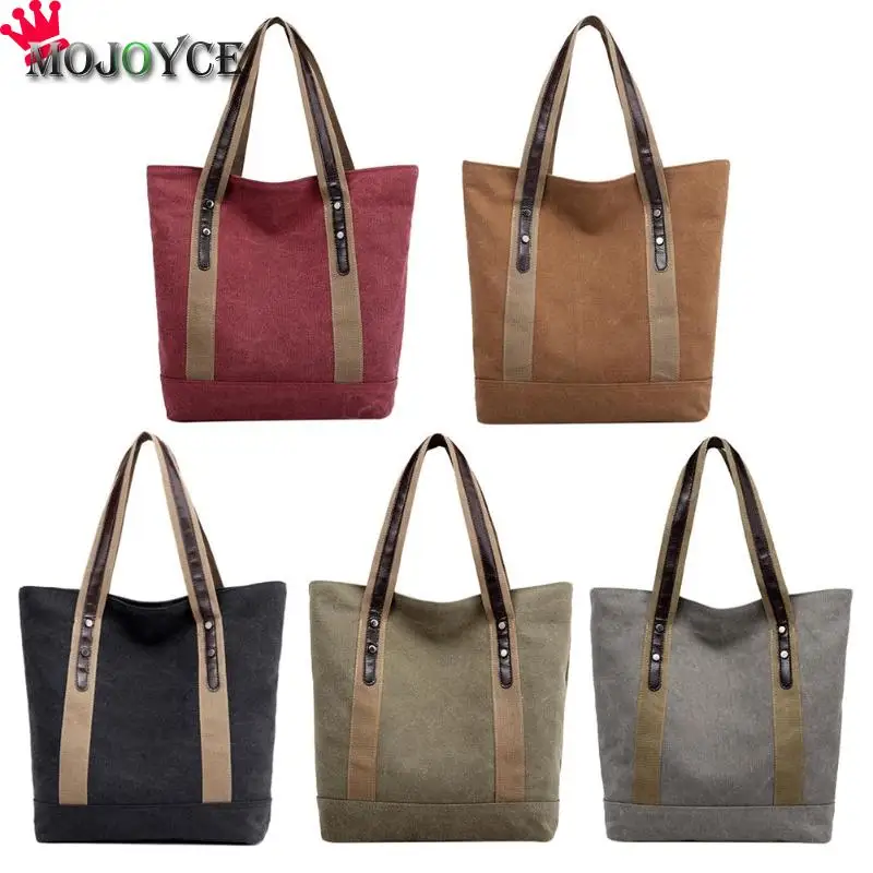 Goede 20180New eenvoudige Toevallige Vrouwen Mannen Canvas Schoudertas Rits Reizen Winkelen Handtassen Bakken Mode Unisex Grote Capaciteit Handtassen