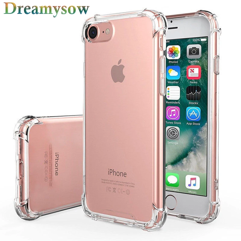 For iPhone 7 Case Crystal Clear Shockproof Cover