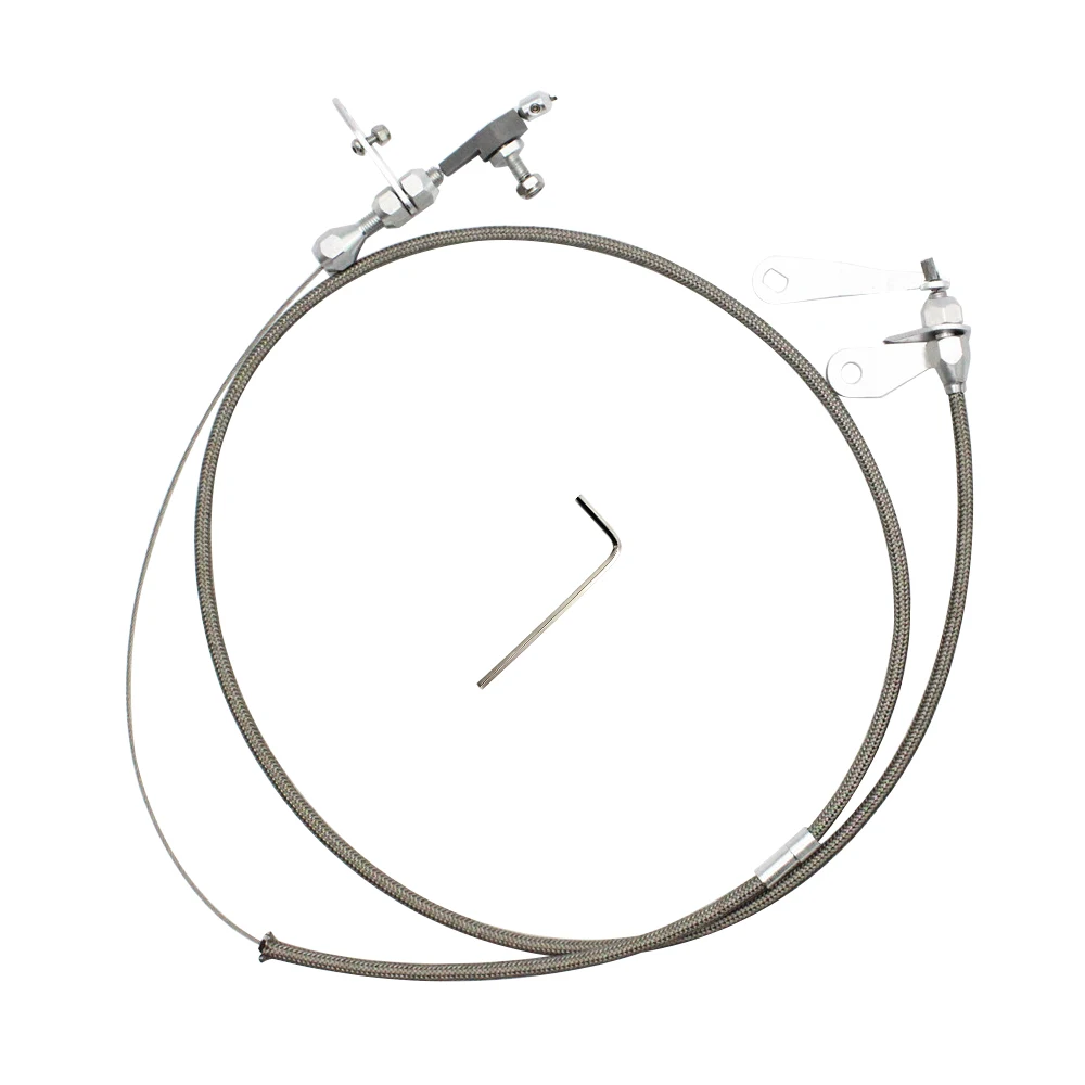 

Stainless Steel Braided Kick Down Cable Detent Transmission Kickdown Trans C-4 Detent For Ford C4 Car Accessories