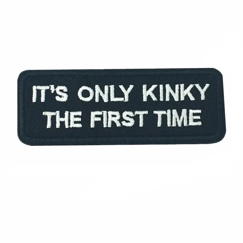 

Embroidery Letters Patch Sew Iron On Patches Kinky Embroidered Badges For Bag Jeans Hat T Shirt DIY Appliques Craft Decoration