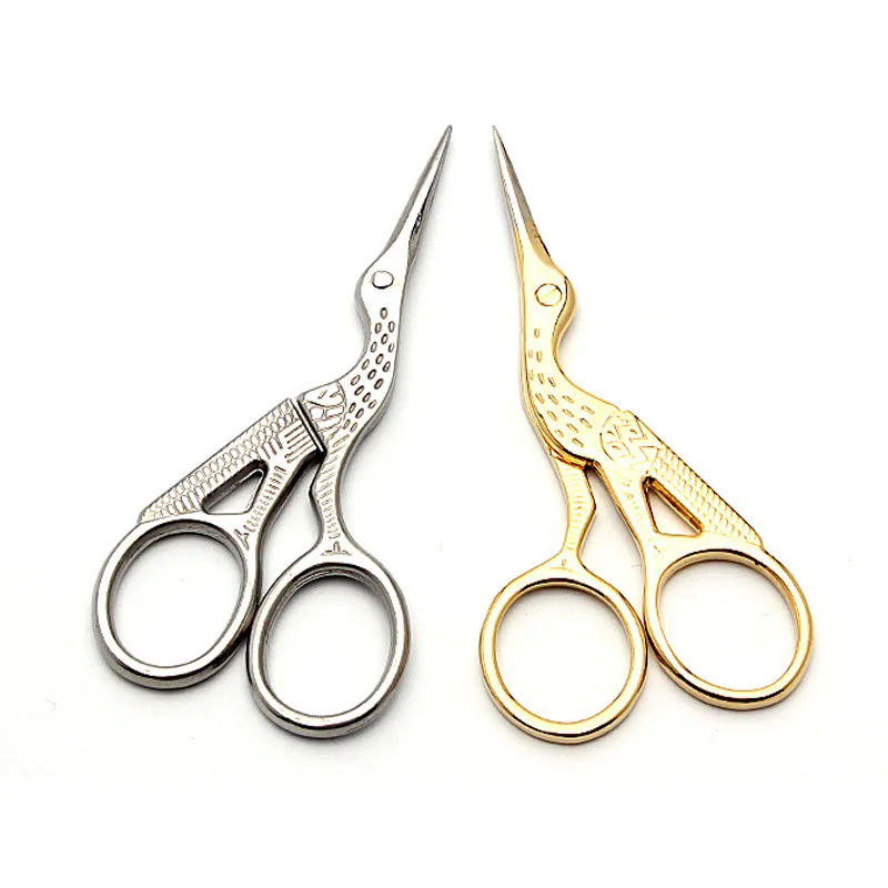 

Practical Crane Cross Stitch Thread Sewing Handicraft Tailor Scissor DIY Craft Cutting Tool Stainless Steel Retro Scissors