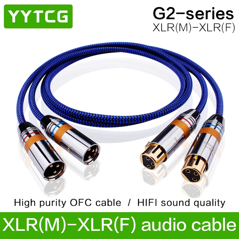 YYTCG G2 hifi XLR кабель высокая производительность OCC 2XLR папа к женскому кабелю с