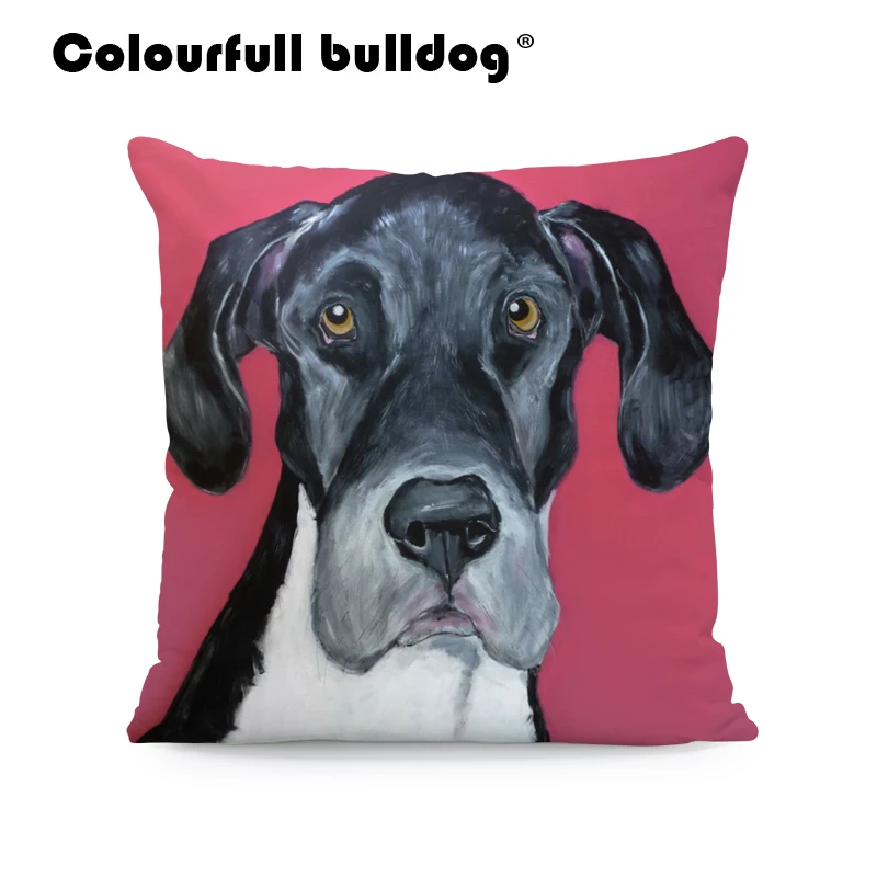 بيرن جبل الكلب رمي الوسائد بوسطن جحر الملاكم الكلب وسادة يغطي الدانماركي العظيم متقطعا الكلب 43*43 cm ديكور مكتب المنزل أريكة