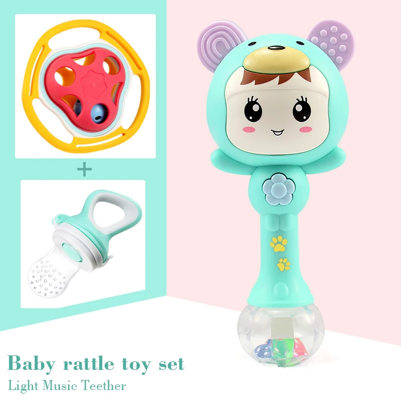 

Baby rattle Music Light Plastic 0-12 Months Bed mobile soft rattle Hand sand hammer Education children's toys