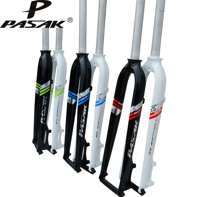 PASAK 26" 27.5" 29" hard disc fork MTB mountain bike disc brakes aluminum bicycle front fork 1-1/8 700C disc road bike fork