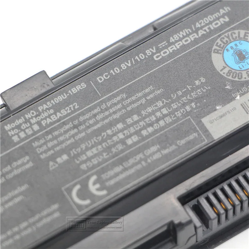 10,8 V 48Wh ноутбук Батарея PA5109U-1BRS для Toshiba Satellite C855D C55 C50 PA5109 PA5109U L800 L830 PABAS260