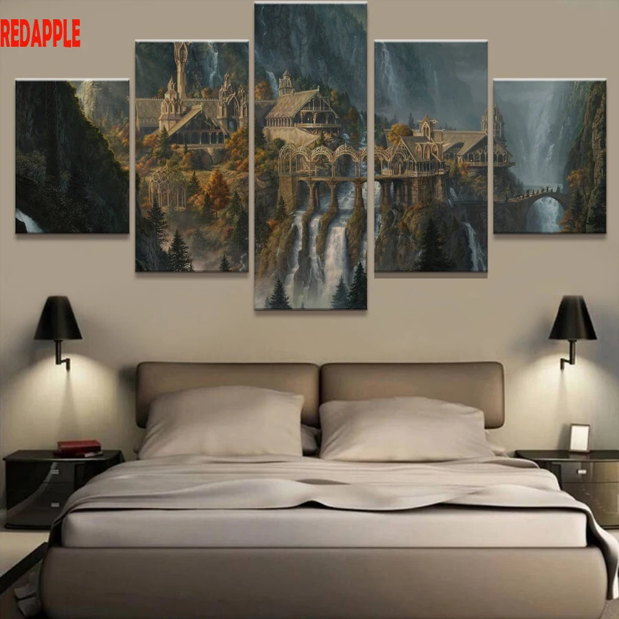 

5pcs set DIY Diamond Embroidery Movie castle 5D Diamond Painting,Cross Stitch,3D,Diamond Mosaic,Decoration,Christmas