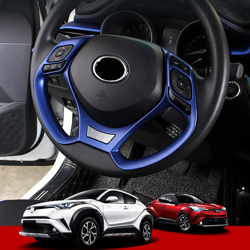 Для Toyota C-HR CHR abs BlueAccessories интерьер автомобиля руль кнопка Decora крышка отделка 1 шт