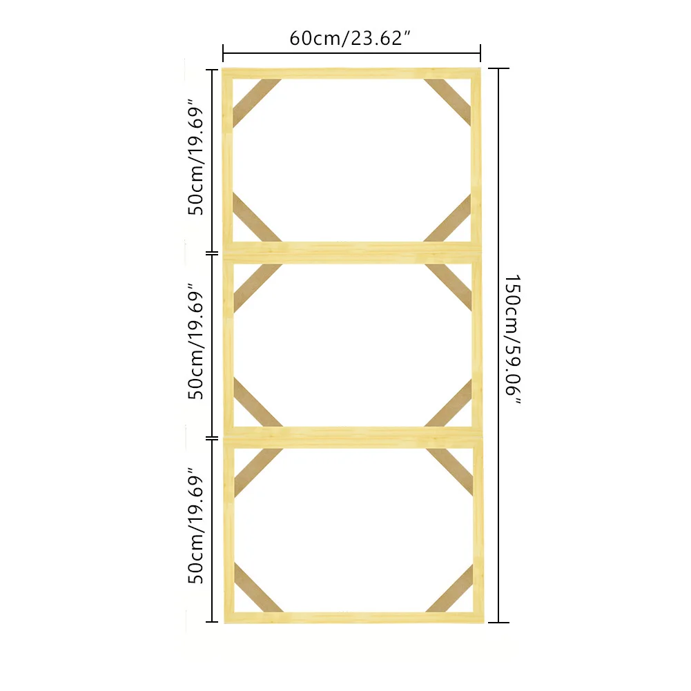 DIY деревянная рамка для холст рисунок, напечатанная картина на стену фото растягивающиеся полосы естественная внутренняя рамка без картины много размеров - Цвет: 60x150cm