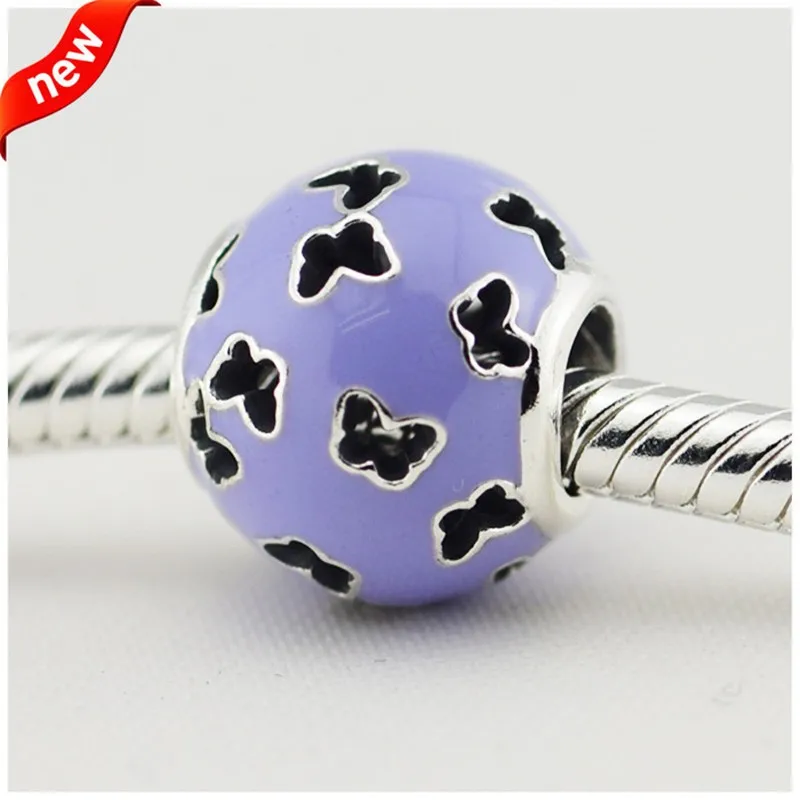 

Fits Pandora Bracelet Charms Beads for Jewelry Making Abstract Silver Charm with Cut-out Butterflies 925 Silver Jewelry FL169A
