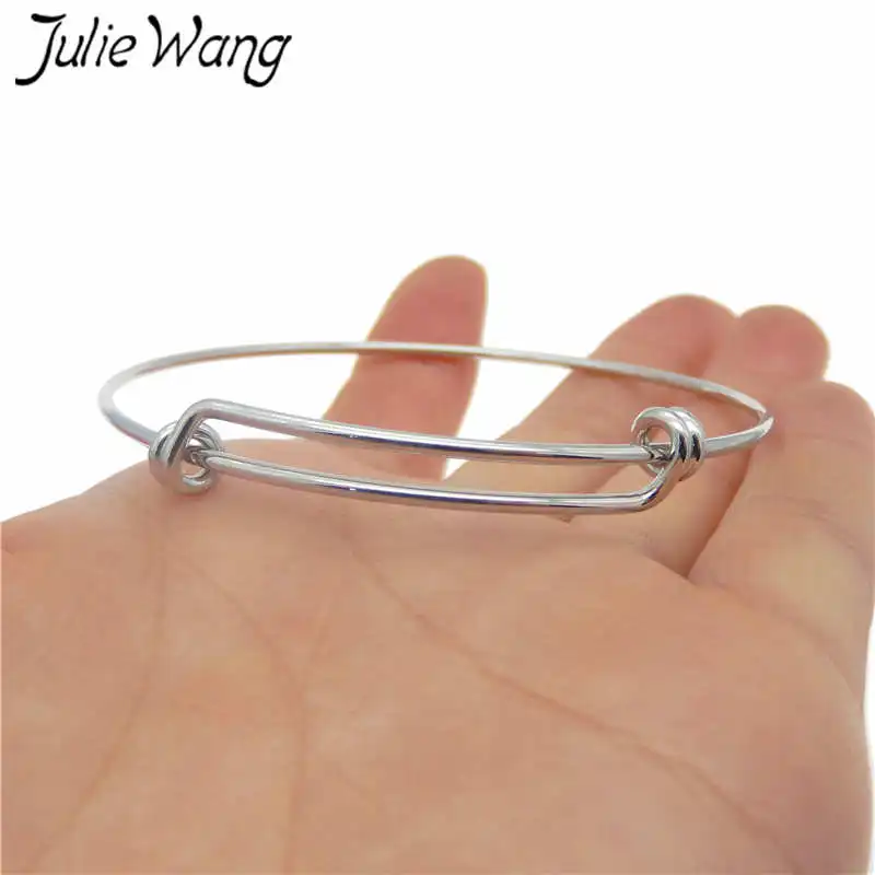 Julie Wang Регулируемый Браслет манжета проволока чистый медный браслет для женщин