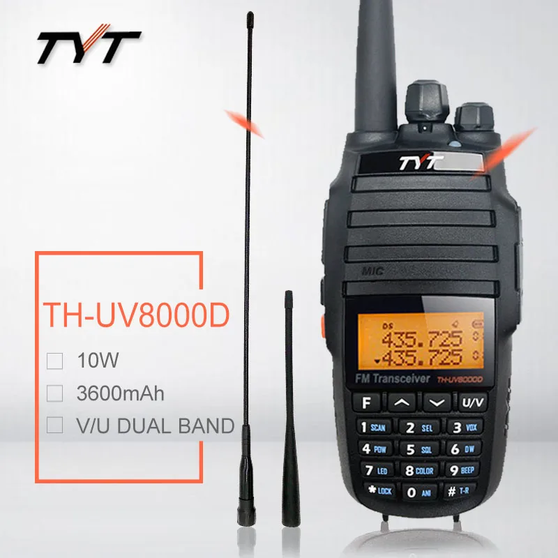 Рация 10 Вт TYT TH UV8000D VHF UHF Ham CB двухсторонняя радиостанция любительский HF трансивер