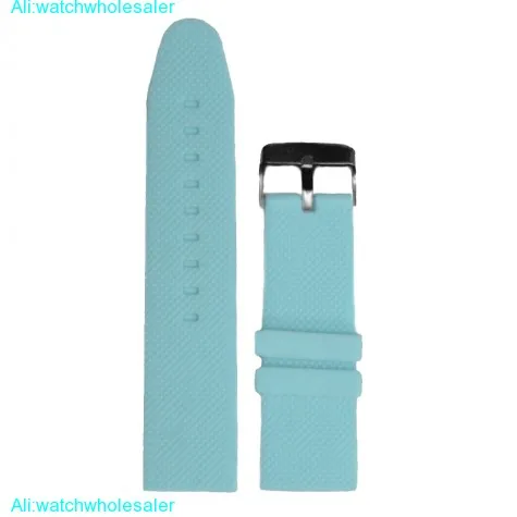 22mm Sky Blue  Silicone Jelly Rubber Unisex Watch Band Straps WB1062R22JB