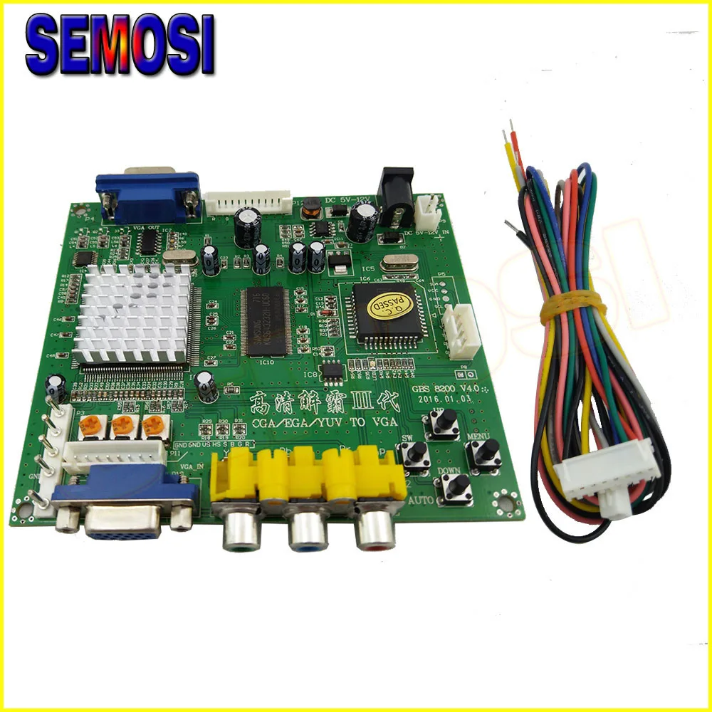 

CGA to VGA Converter CGA/EGA/YUV/RGB TO VGA HD Video Converter Board 1 VGA Output Arcade Jamma Game Monitor to LCD GBS-8200