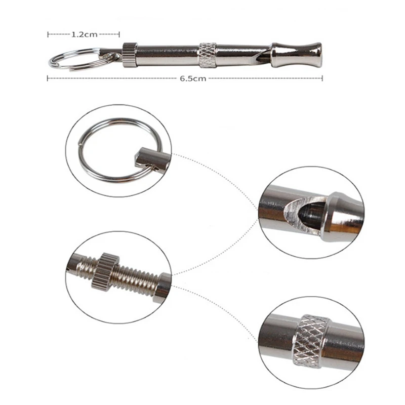Свистки для собак из нержавеющей стали Профессиональный тренировочный Регулируемый свисток для собак с портативной подвесной веревкой свисток для домашних животных инструмент для тренировок H1
