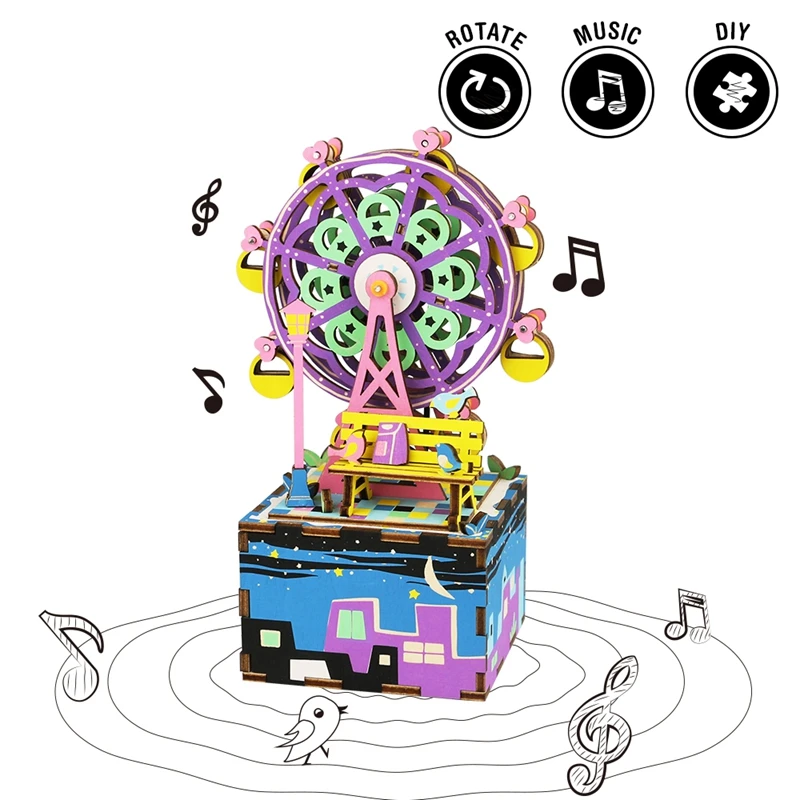 Robotime-Rotatable-DIY-Ferris-Wheel-Wooden-Music-Box-Clockwork-Type-Home-Decor-Beauty-Gifts-For-Friends
