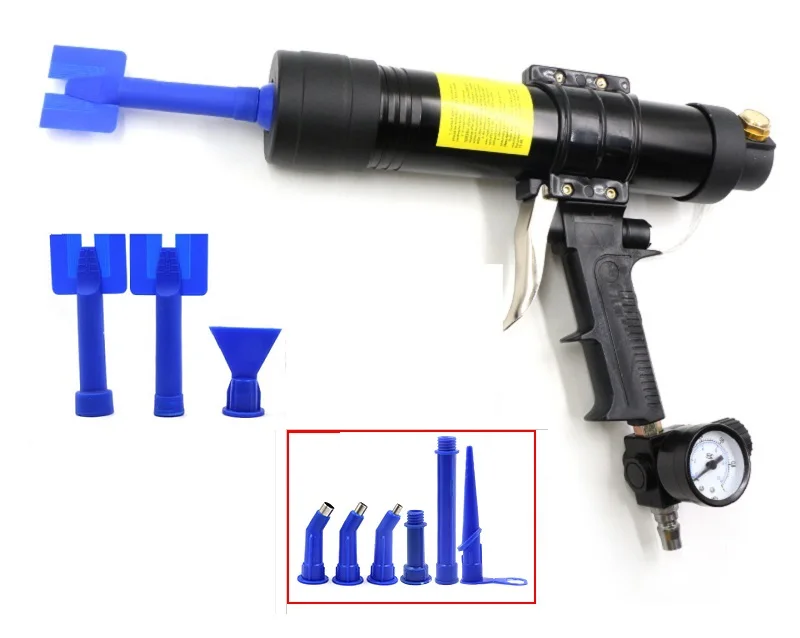 Новинка 310 мл пневматические стеклянные Клеевые пистолеты для автомобильного листового металла пневматический шприц для шприца инструмент для аппликатора